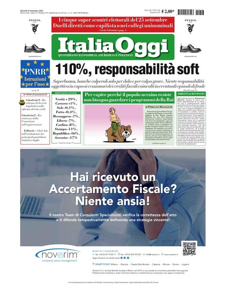 Italia oggi : quotidiano di economia finanza e politica